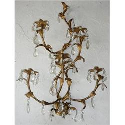 Pair of Tole Sconces Wall Lights #2393873