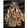 Gilded Tole  and Crystal Chandelier #2393880