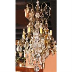 Pair of Bronze and Crystal Chandeliers #2393881