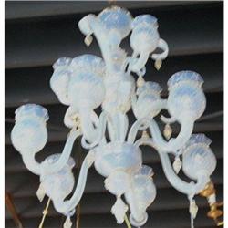 Murano Opalene Glass Chandelier #2393882