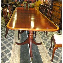 Triple Pedestal Mahogany  Dining Table #2393903
