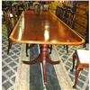 Image 1 : Triple Pedestal Mahogany  Dining Table #2393903
