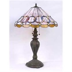 GLASS LAMP METAL BASE W MARBLE / NEW LIGHTING #2393913