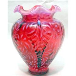 Fenton Glass Cranberry Vase #2393916