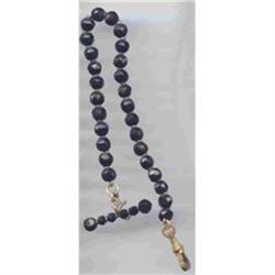 SALE Pocket Watch  Chain   Black Jet  RARE #2393923