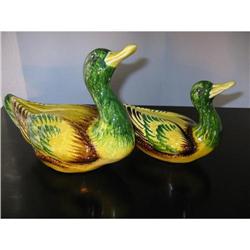 Pair of Handpaint Earthenware Birds from Italy!#2394137