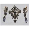Image 1 : RUSSIAN FABERGE DIAMONDS SET BROOCH&EARRINGS #2394217
