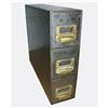 Image 1 : 3-Drawer Metal Card Catalog #2394232