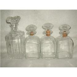 Set Bar Decanters Cut Glass C.1920 #2384969