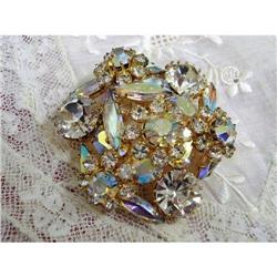 FABULOUS 40's RHINESTONE A.B. BROOCH - PIN  #2385019