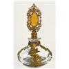 Glass Jeweled Ormolu & Crystal Perfume Bottle #2385363