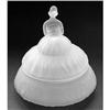Lillian IV White Satin Glass Powder Jar #2385368