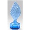 Czech Blue Glass Feather & Well Perfume Bottle #2385373