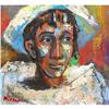 Image 1 : ORIG OIL PAINTING TEENAGER IN CLOWN MAKE-UP #2385461