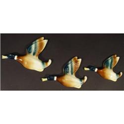 Three Hand pPainted Mallard Duck Wall Plaques #2385523