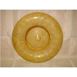Amber color Bohemian Etched center piece #2385648