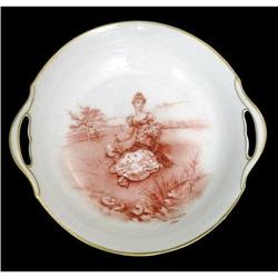 Limoges Handled Bowl French Lady #2385666