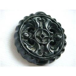 chinese carved black jade pendant #2385811