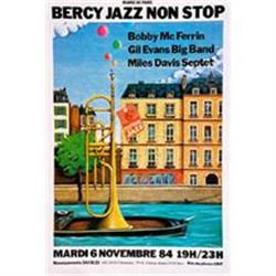 Original Bercy JAzz Poster, 1984 #2385884