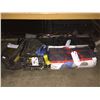 Image 1 : BAG OF TOOLS, CRATE OF SAFETY HARNESSES, 2 TENTS, INSTANT CANOPY & BIKE PUMP