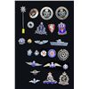 Image 1 : WORLD MILITARY PINS 1914-1945 A Lot of 24 Sterling Silver Pins Fine- Extra Fine