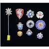Image 6 : WORLD MILITARY PINS 1914-1945 A Lot of 24 Sterling Silver Pins Fine- Extra Fine