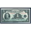Image 1 : BANK OF CANADA $1.00 1935 BC-2 CCCS UNC-63 Errors E-25a