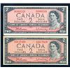 Image 2 : BANK OF CANADA $2.00 1954. A Lot of 11 BC-38 Modified Portrait Banknotes F-UNC