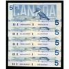 Image 4 : BANK OF CANADA $5.00 1986 A Lot of 13 notes BC-56. Mixed Signatures EF-UNC