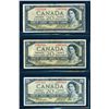 Image 1 : BANK OF CANADA $20.00 1954. A Lot of 5 notes BC-33b Devil's Face Banknotes Fine-VF
