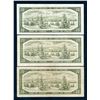Image 2 : BANK OF CANADA $20.00 1954. A Lot of 3 BC-41a Modified Portrait Banknotes VG-UNC