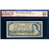 Image 6 : BANK OF CANADA $20.00 1954. A Lot of 3 BC-41b Modified Portrait Banknotes VF+-AU