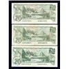 Image 2 : BANK OF CANADA $20.00 1979. A Lot of 3 BC-54 Banknotes Fine-UNC