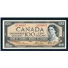 Image 1 : BANK OF CANADA $100.00 1954 BC-43c S/N C/J3218917 Modified Portrait Banknote UNC