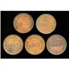 Image 1 : TOKEN Halfpenny 1857 PE-7C1 A Study of 5 Coins Fine+-Extra Fine