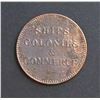 Image 2 : TOKEN Halfpenny PE-10-28 Ships & Colonies 1835 Br-997 4.6 gm. Extra Fine