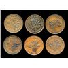 Image 1 : TOKENS Halfpenny LC-2 to 5 A Mixed Lot of 6 Bank Tokens VG-VF