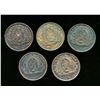 Image 1 : TOKEN Halfpenny LC-8 A Study Group of 5 Pieces Fine-VF