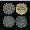 Image 1 : TOKENS Penny LC-9 Br-521 A Lot of 4 Pieces, All in Fine