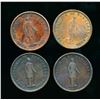 Image 2 : TOKENS Penny LC-9 Br-521 A Lot of 4 Pieces, All in Fine