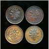 Image 1 : TOKENS Halfpenny A Lot of 4 Lower Canada Bouquet Sous Very Good-Very Fine