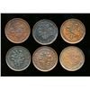 Image 1 : TOKENS Halfpenny A Lot of 6 Lower Canada Bouquet Sous Very Good- Very Fine