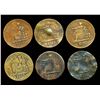 Image 1 : TOKENS Halfpenny 1812 LC-48, A Lot of 6 Tiffin Token Very Good-Very Fine+
