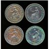 Image 2 : TOKENS Halfpenny 1813-14 LC-54 A Lot of 4 Spread Eagle Pieces Fine-Extra Fine