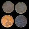 Image 1 : TOKEN Halfpenny 1816-1833 A Lot of 4 Upper Canada Pieces Fine-Extra Fine+