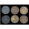 Image 2 : TOKEN Penny 1850 PC-6A A Study Group of 6 Pieces Very Good-Very Fine+
