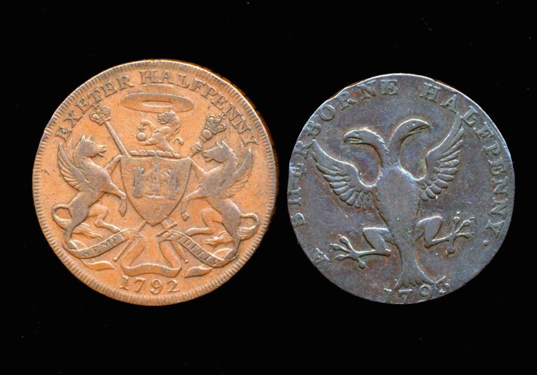 CONDOR TOKENS Devonshire/Dorcetshire 1792-93 A Lot of 2 Pieces Both ...