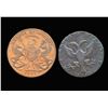 Image 1 : CONDOR TOKENS Devonshire/Dorcetshire 1792-93 A Lot of 2 Pieces Both Very Fine