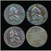 Image 1 : CONDOR TOKENS Middlesex 1793-1795 A Lot of 4 National Series F-VF