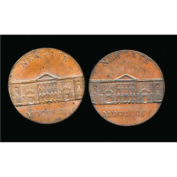 CONDOR TOKENS Middlesex 1794 A Lot of 2 Pieces Extra Fine-Uncirculated